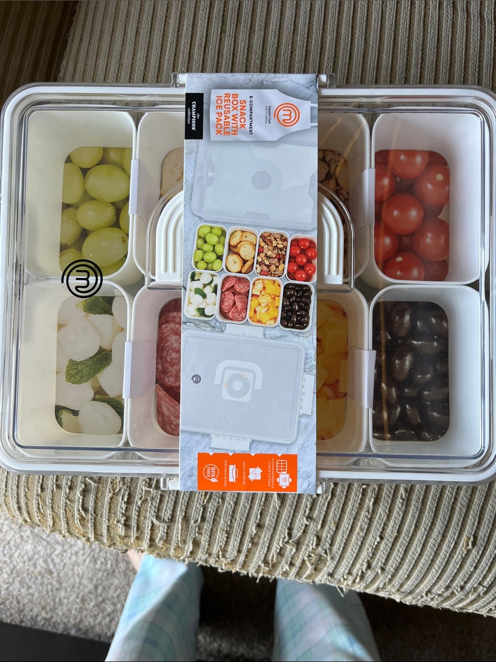 8-Compartment Clear Snack & Meal Prep Container - Clear 
New, never used